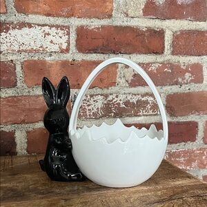 Martha Stewart Bunny with White Egg Basket